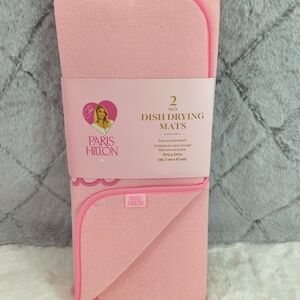 Paris Hilton Pink Dish Drying Mats - Set Of 2
